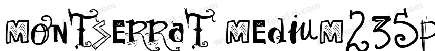 Montserrat Medium235pt字体转换